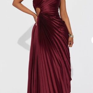 FashionNova Burgundy Evening Gown